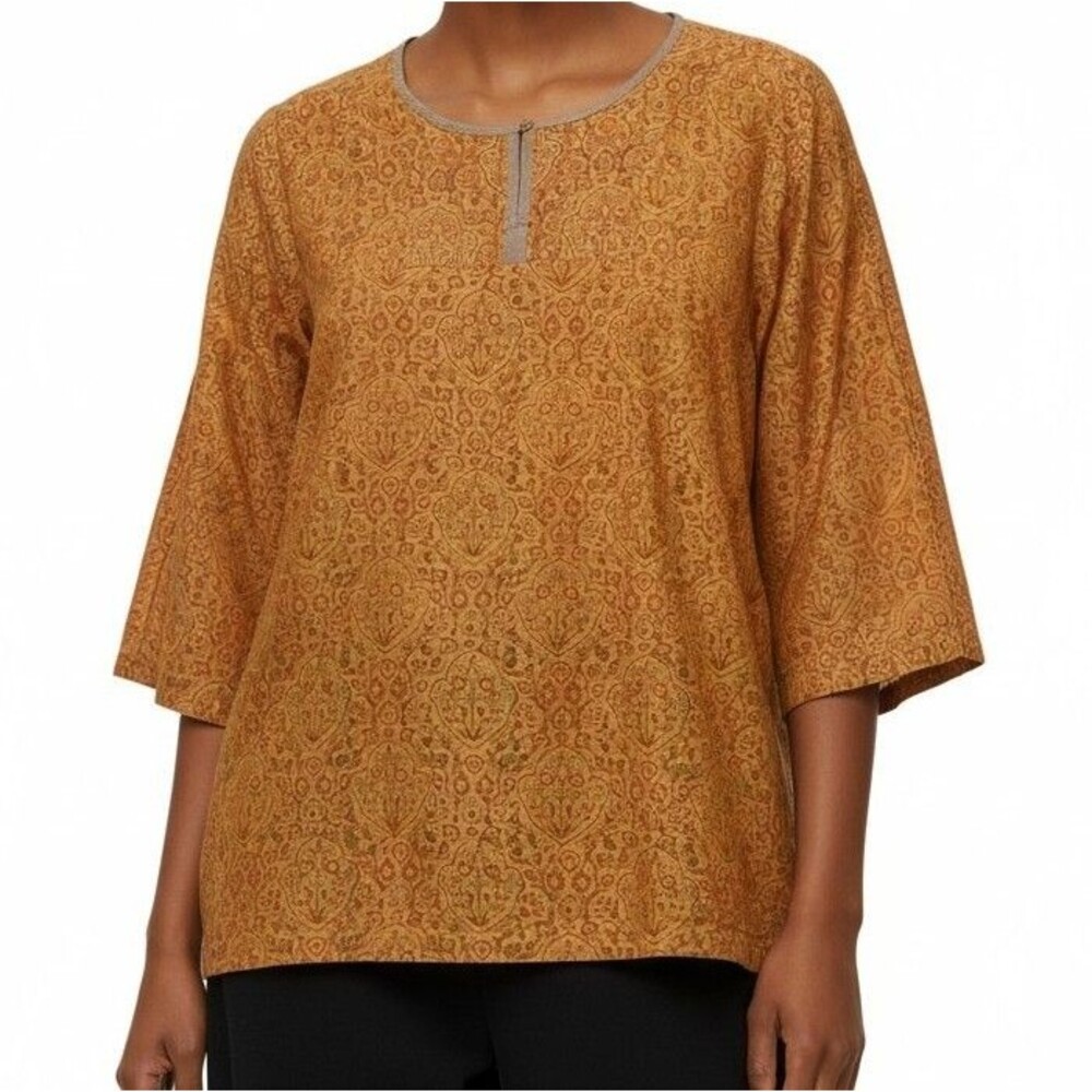 NEW Fabindia Kurta Tunic Top Women's Small Chanderi Silk Cotton Blend Pullover